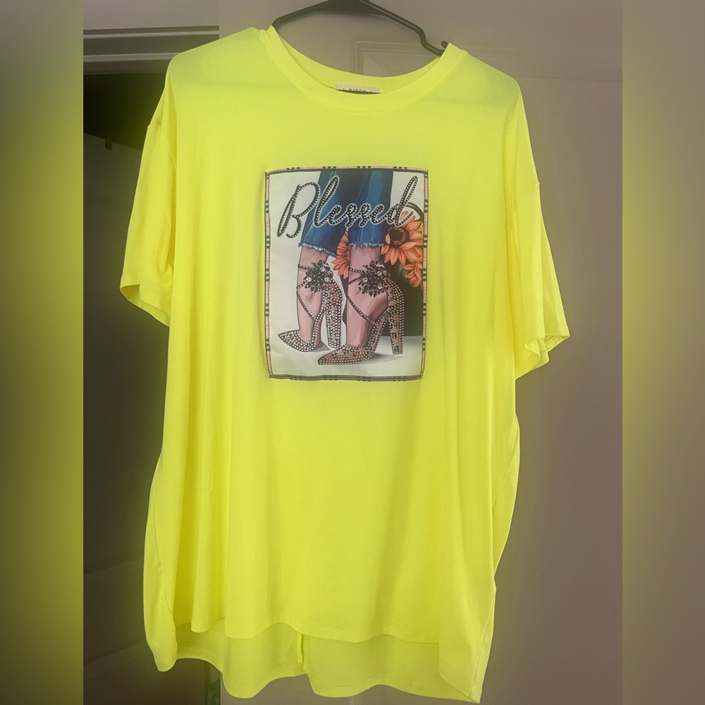 Blessed Tshirt with Rhinestones